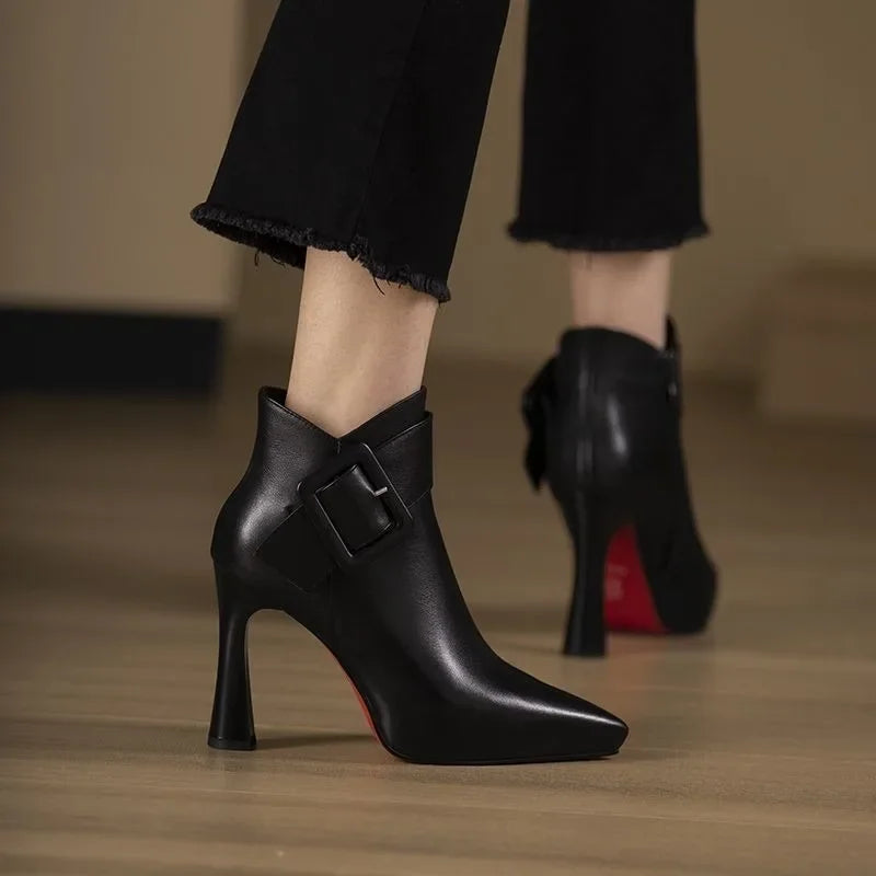 Renata - Buckle Heel Boots