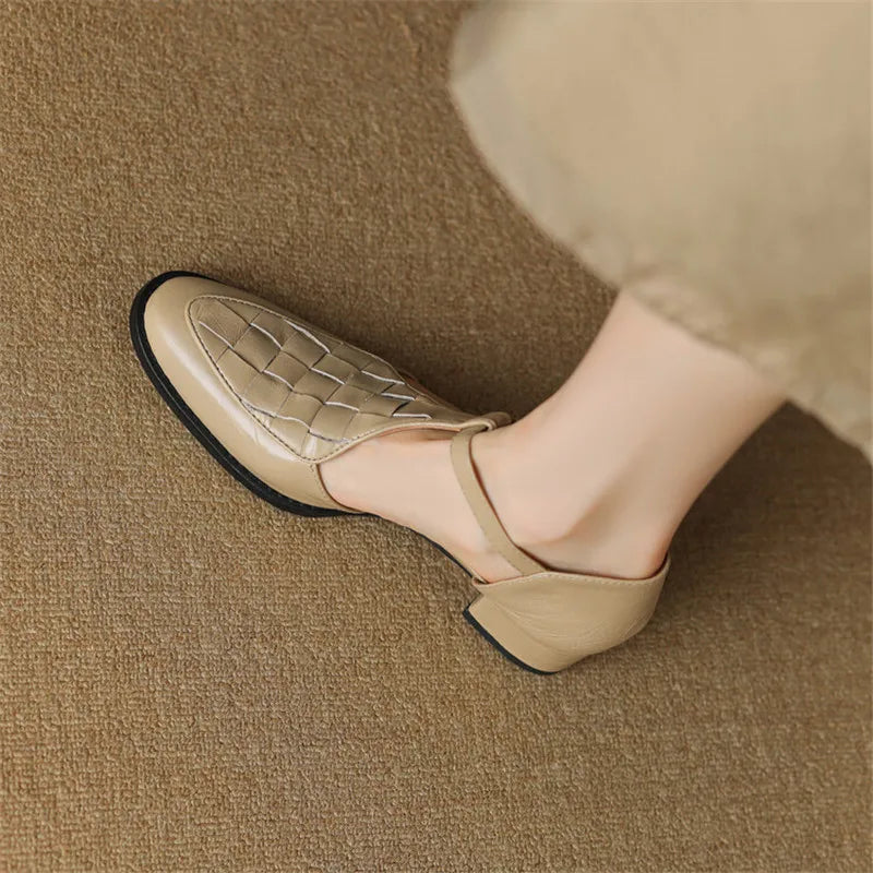 Ava - Vintage Strap Heels