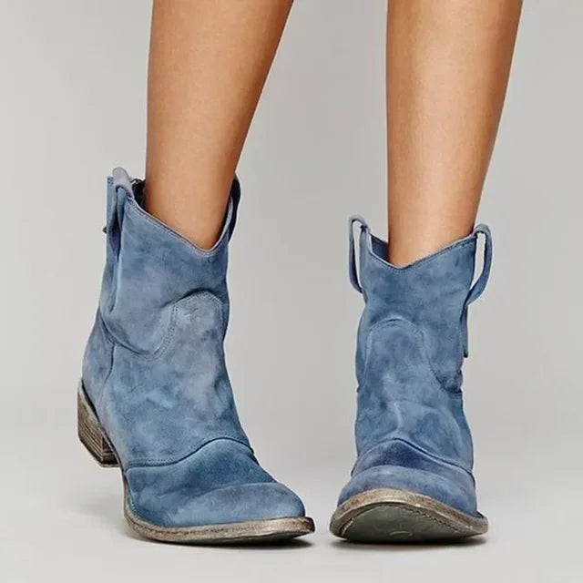 Fleur - Vintage Cowboy Ankle Boots