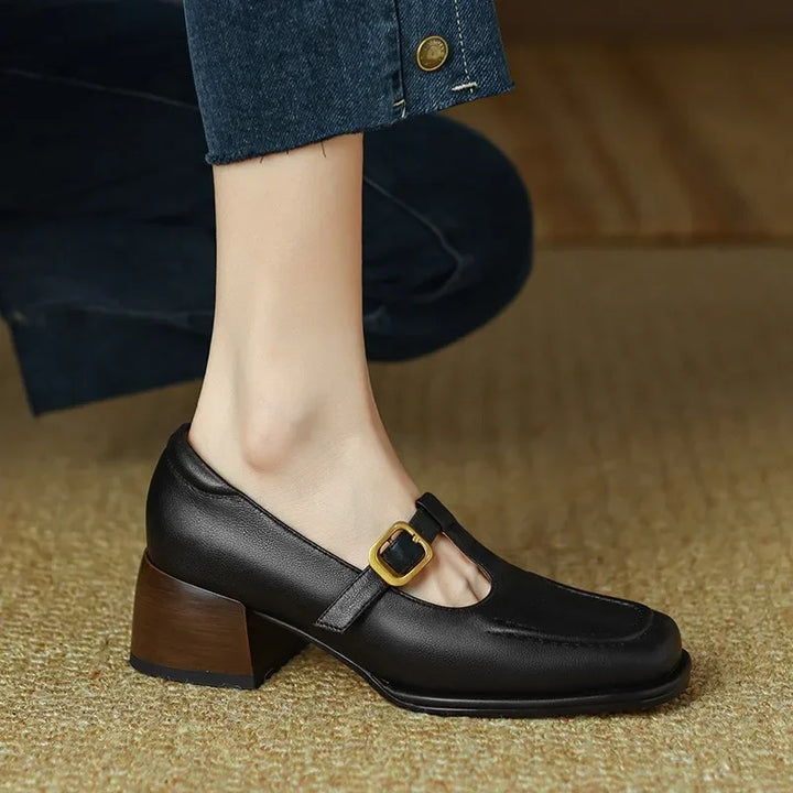 Clara - Elegant T-Strap Shoes
