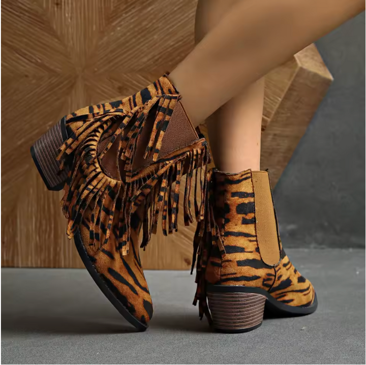 Ivy - Luxury Fringe Ankle Boots