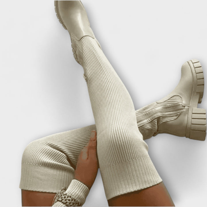 Yara - Overknee Boots with Chunky Sole