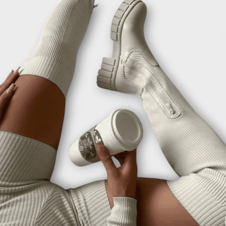 Yara - Overknee Boots with Chunky Sole