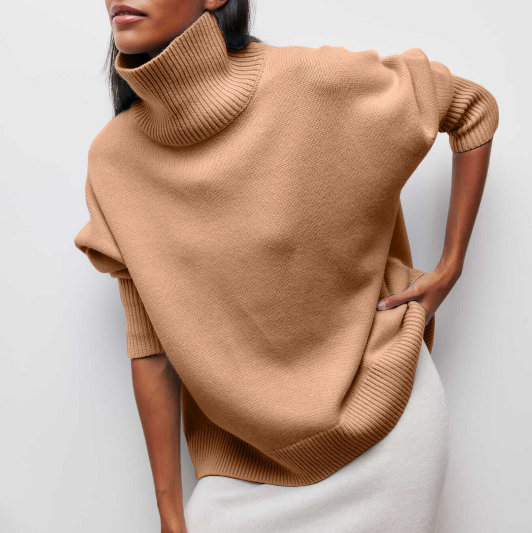 Alice - Elegant Knitted Roll Neck Sweater