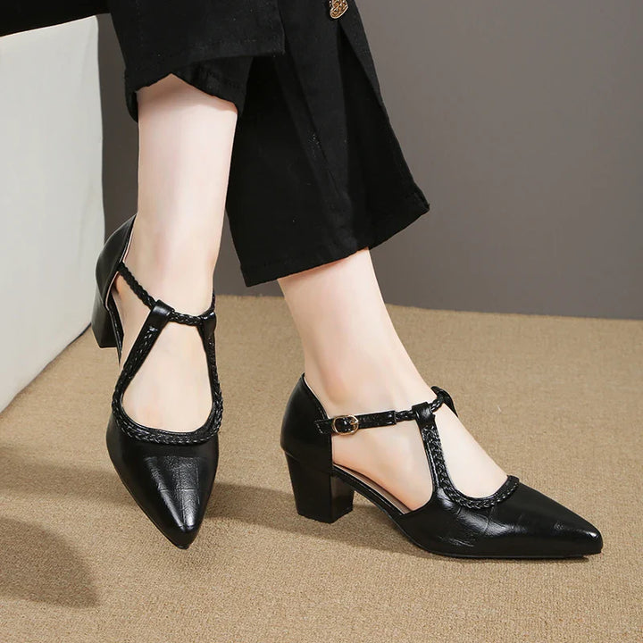 Lily - Classic T-Strap Shoes