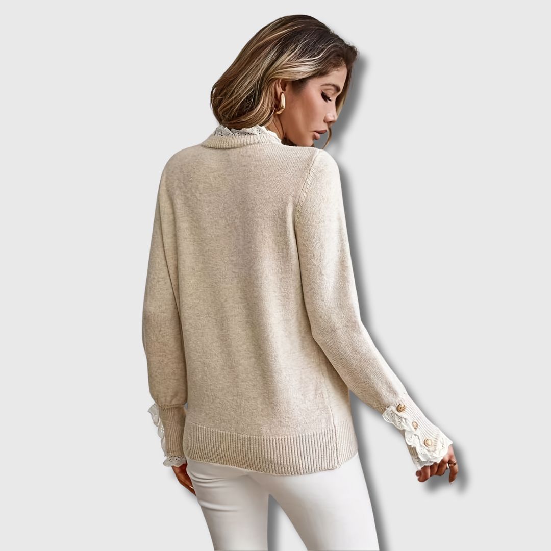 Genevieve – Sweater with Lace Details