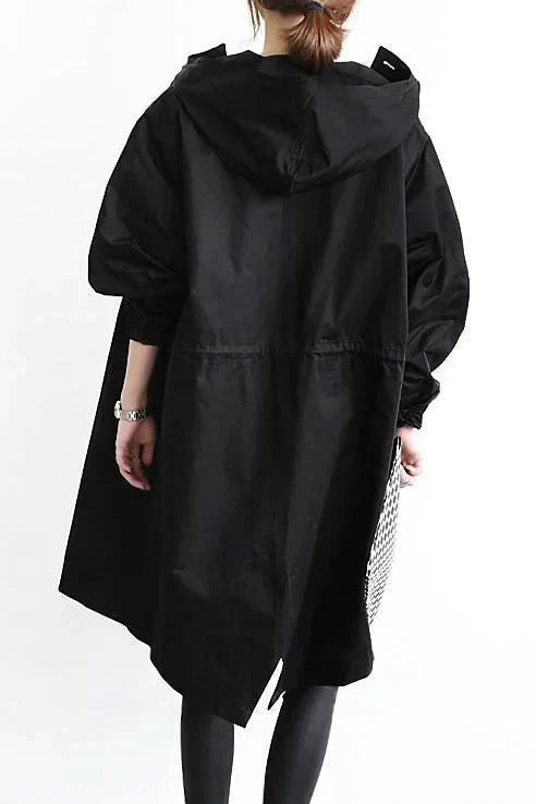 Nora - Oversized Trench Coat with Hoodie