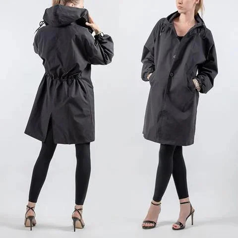 Nora - Oversized Trench Coat with Hoodie