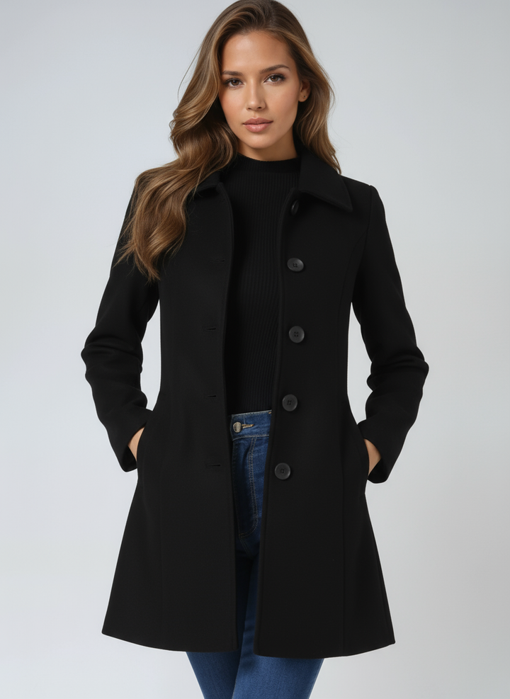 Caroline - Women's Single Breasted Winter Trench Coat