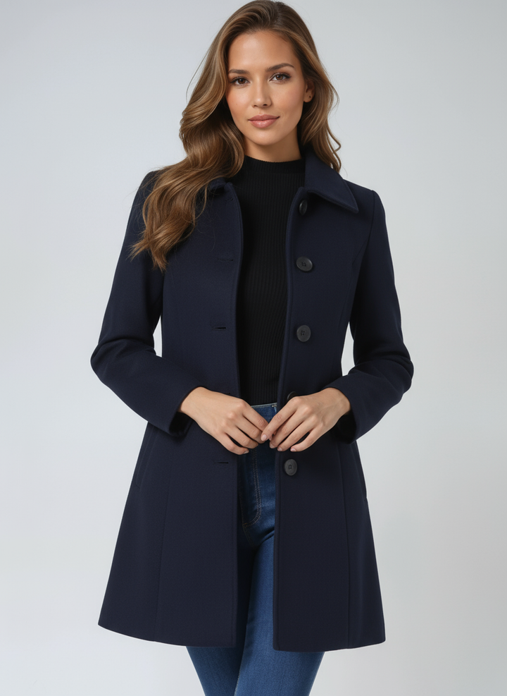 Caroline - Women's Single Breasted Winter Trench Coat