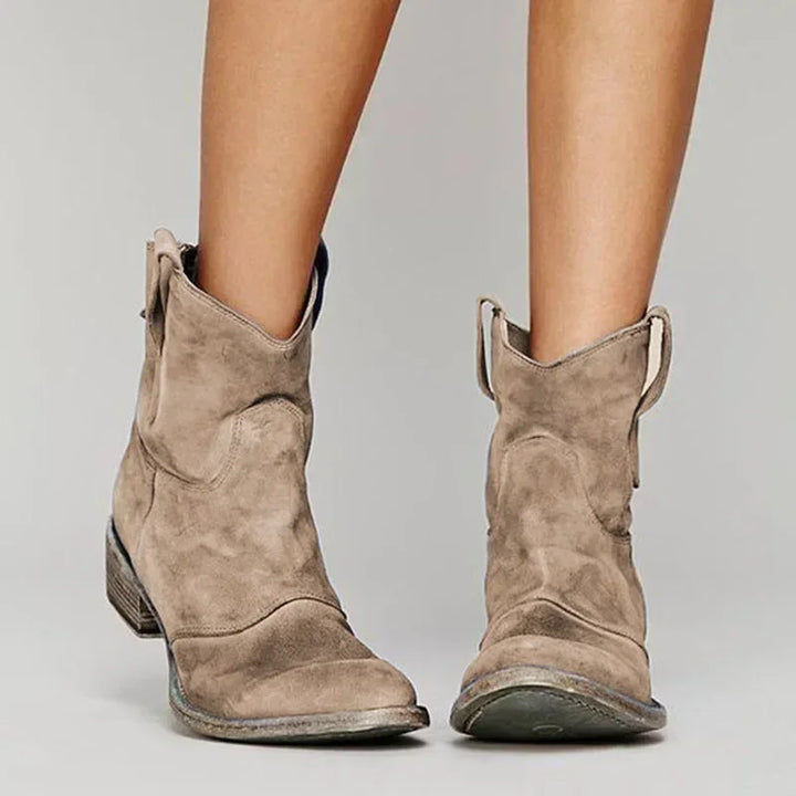 Fleur - Vintage Cowboy Ankle Boots