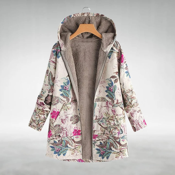 Adeline - Elegant Floral Fleece Jacket