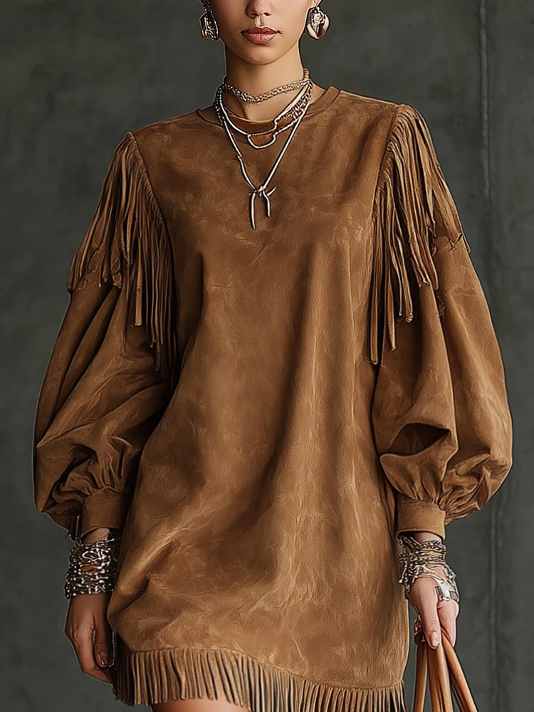 Mireya - Suede Mini Dress