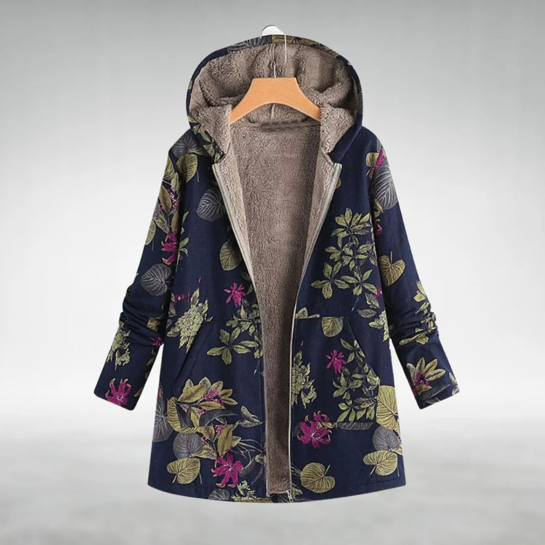 Adeline - Elegant Floral Fleece Jacket
