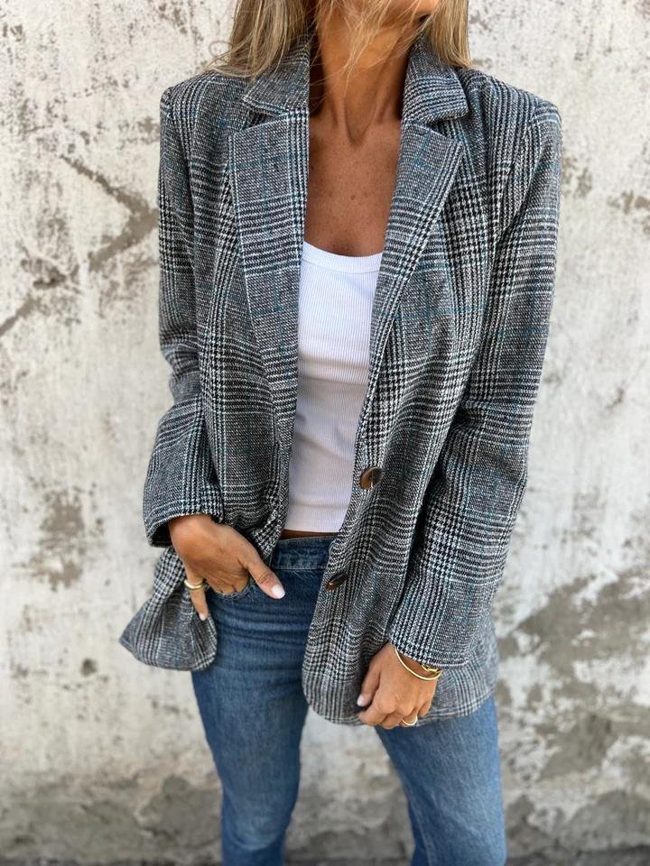 Celeste - Stylish Checked Blazer
