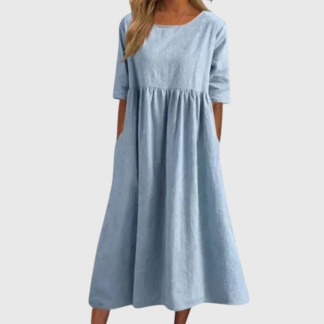 Olivia - Elegant Short-Sleeved Dress