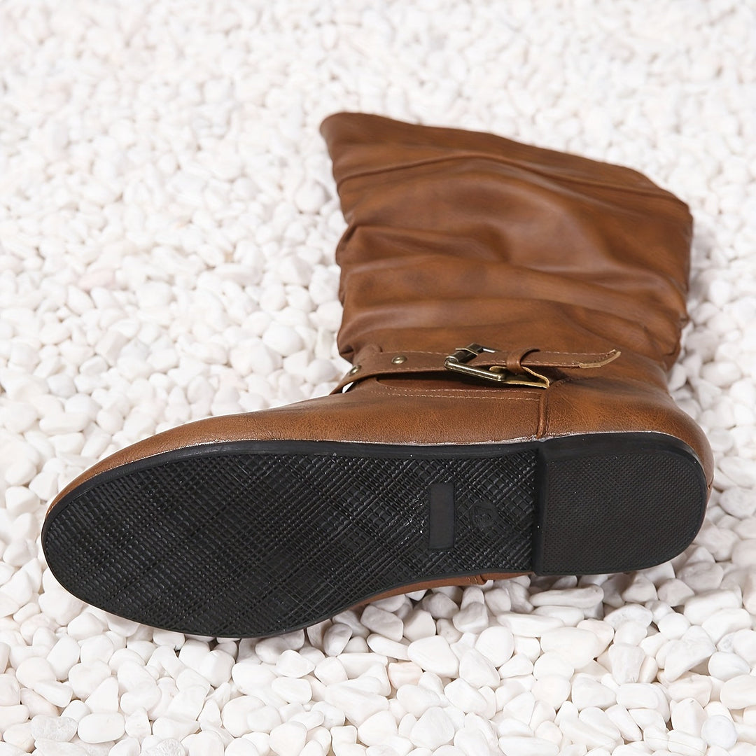 Kaitlyn - Women's Knee-High Boots with Side Zipper