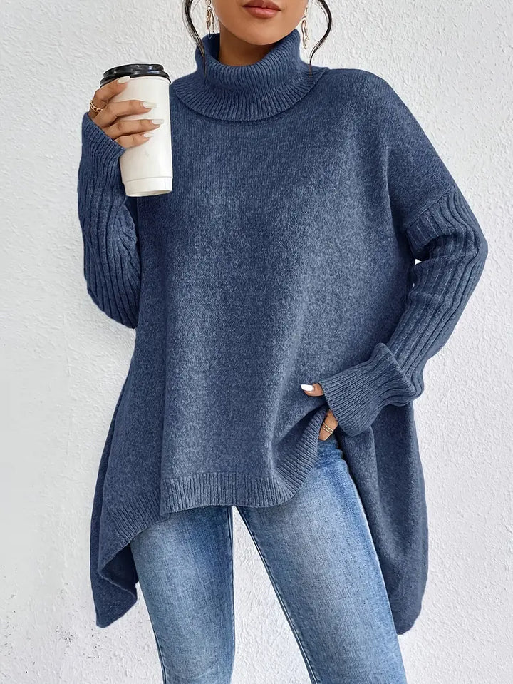 Aurora - Sweater with Long Sleeves and High Collar