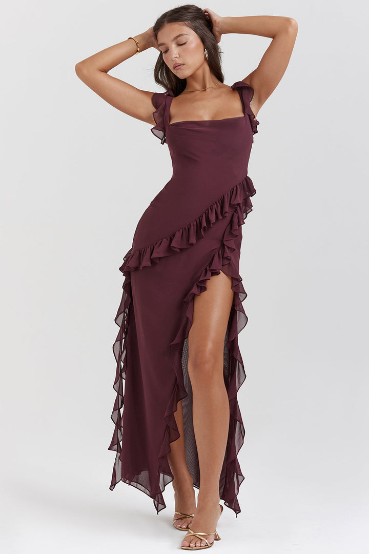 Meissa - Dress with Asymmetrical Ruffle
