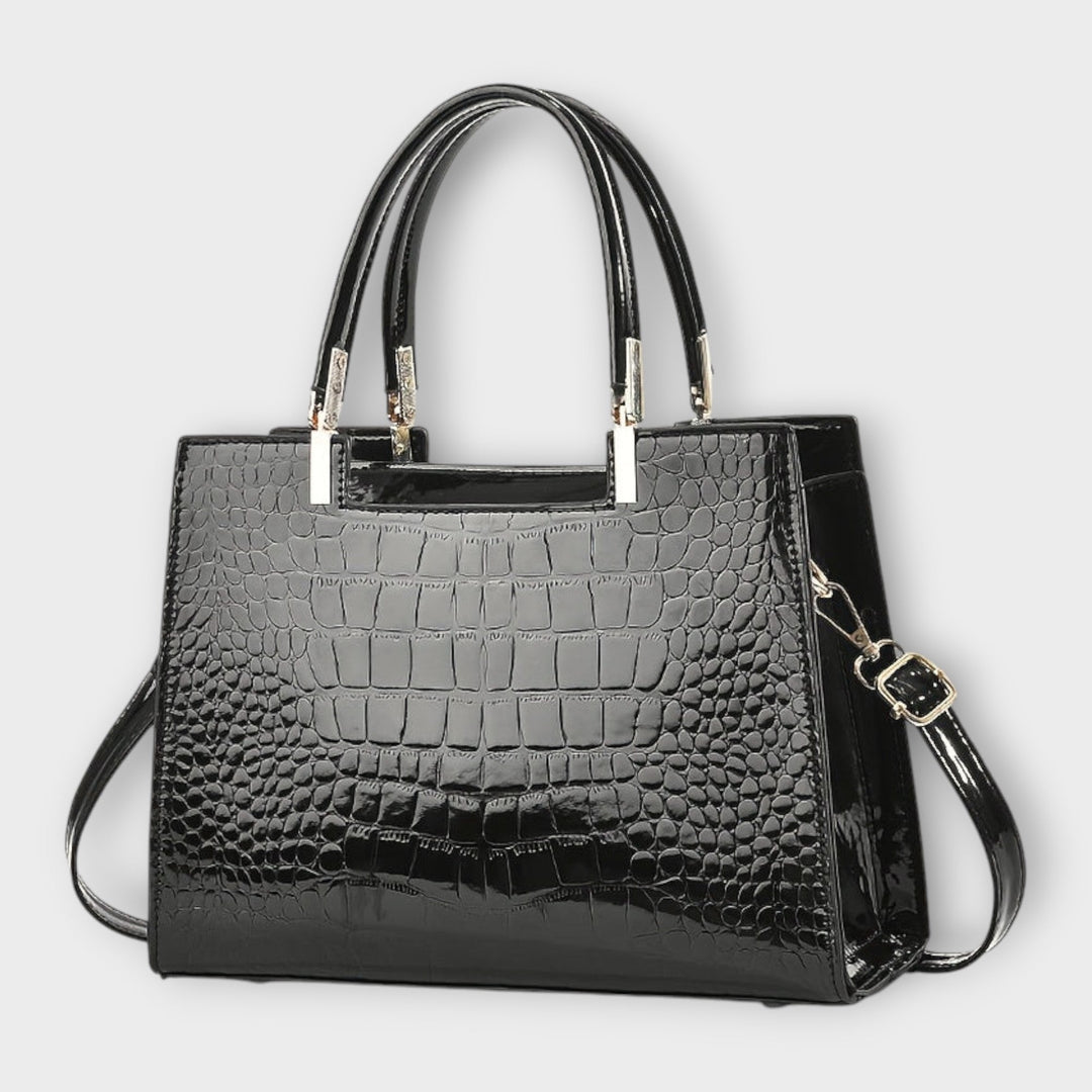 Holland - Glossy Crocodile Pattern Handbag