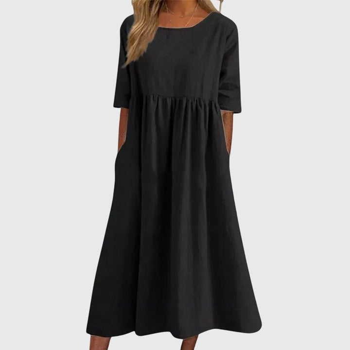 Olivia - Elegant Short-Sleeved Dress