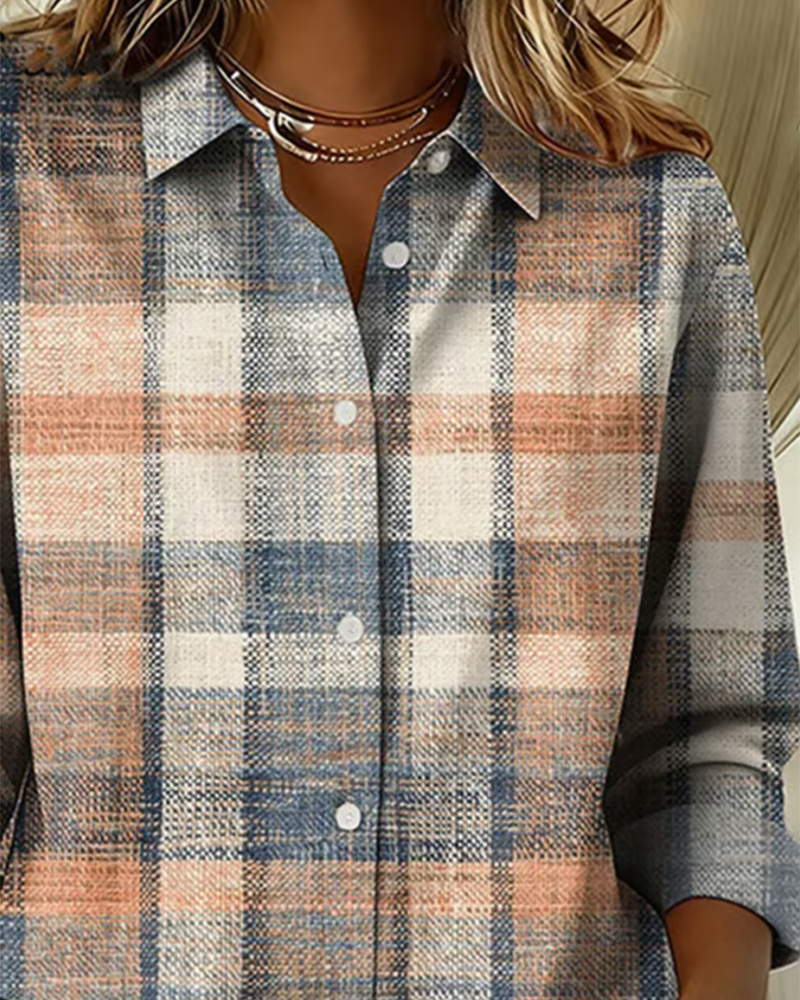 Faith - Vintage-style shirt with check pattern