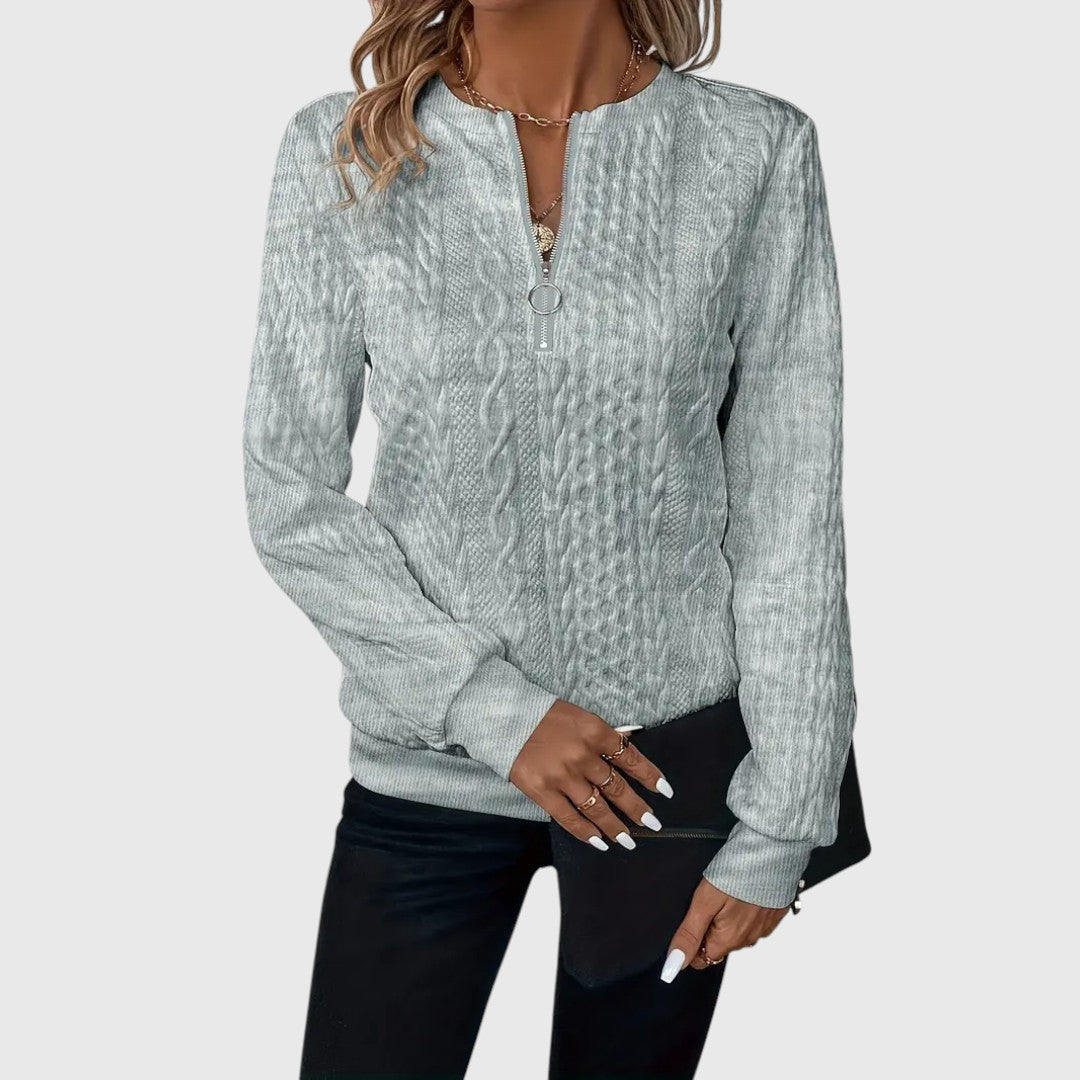Hallie - Elegant Jumper with Zip