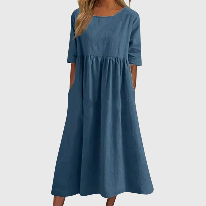 Olivia - Elegant Short-Sleeved Dress