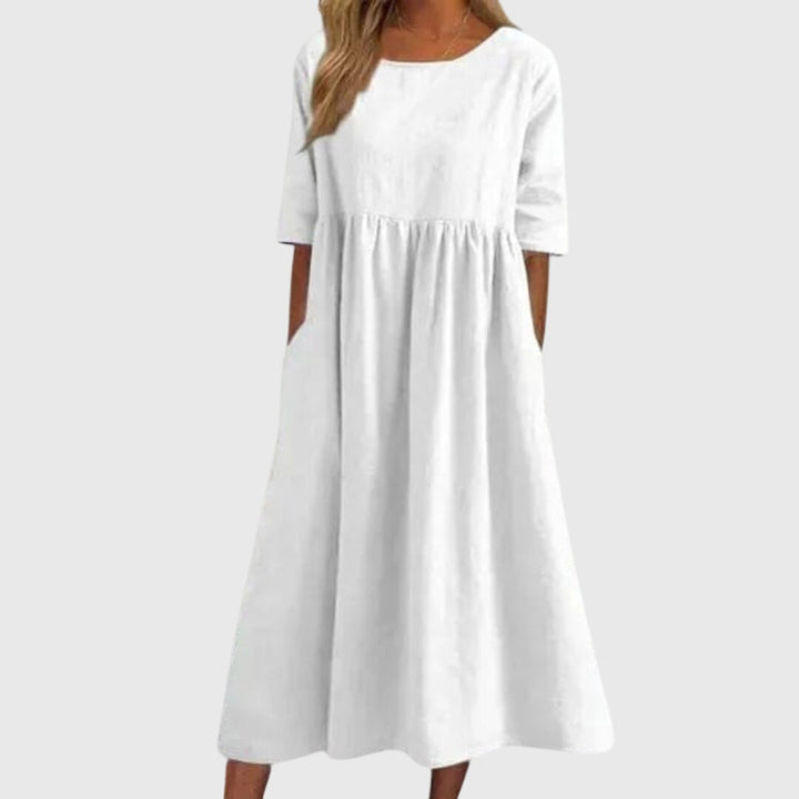 Olivia - Elegant Short-Sleeved Dress