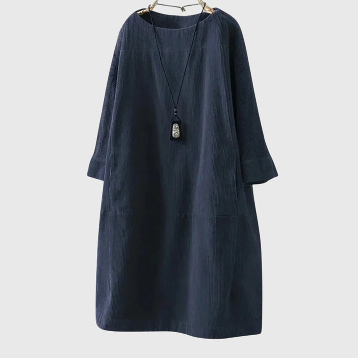 Olivia - Relaxed Corduroy Midi Dress