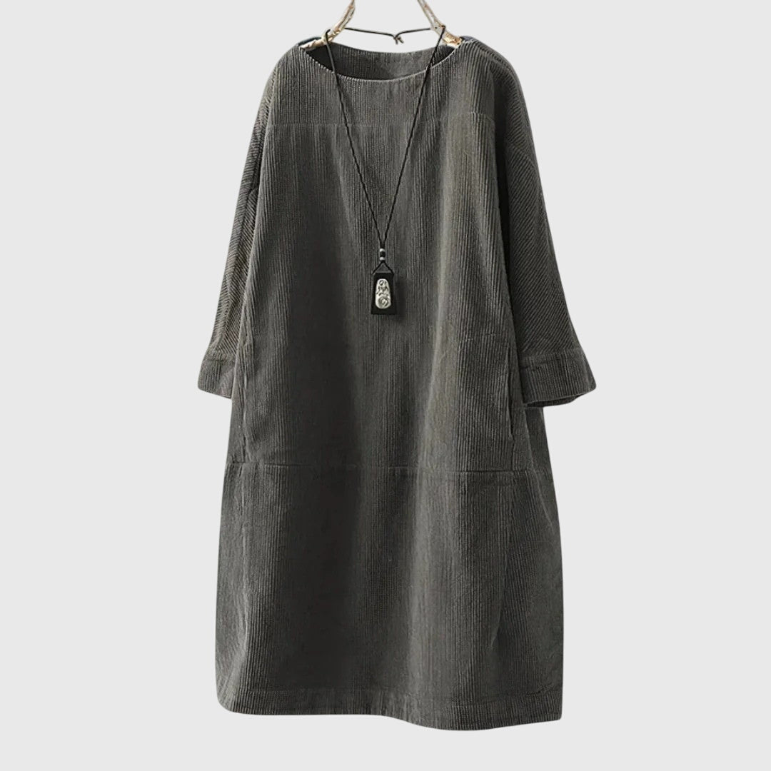 Olivia - Relaxed Corduroy Midi Dress