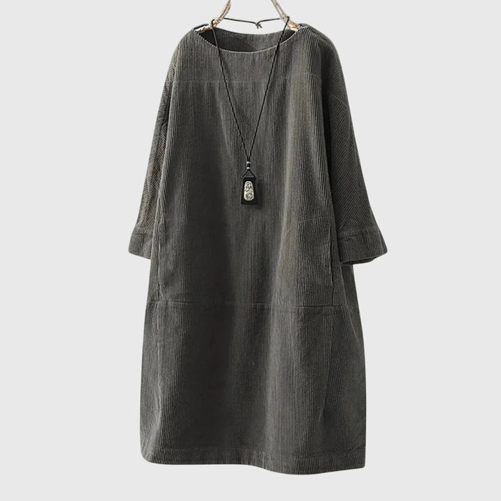 Olivia - Relaxed Corduroy Midi Dress