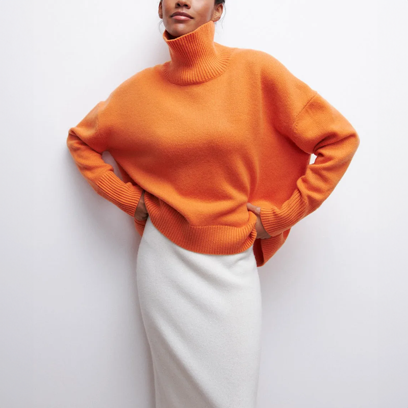 Blythe - Elegant Knitted Roll Neck Sweater