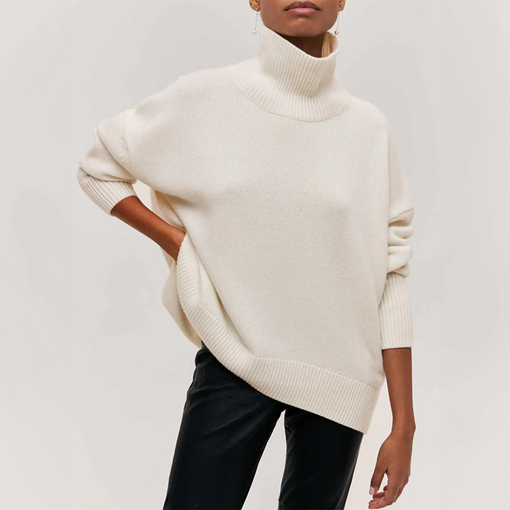 Alice - Elegant Knitted Roll Neck Sweater