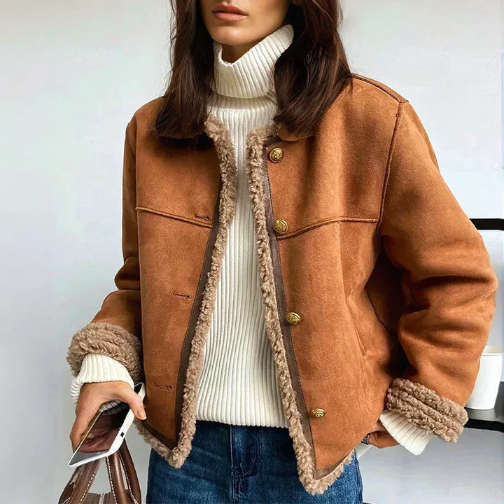 Audrey - Shearling Buttoned Coat