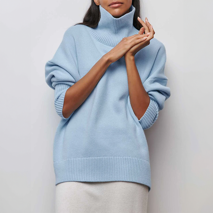 Alice - Elegant Knitted Roll Neck Sweater