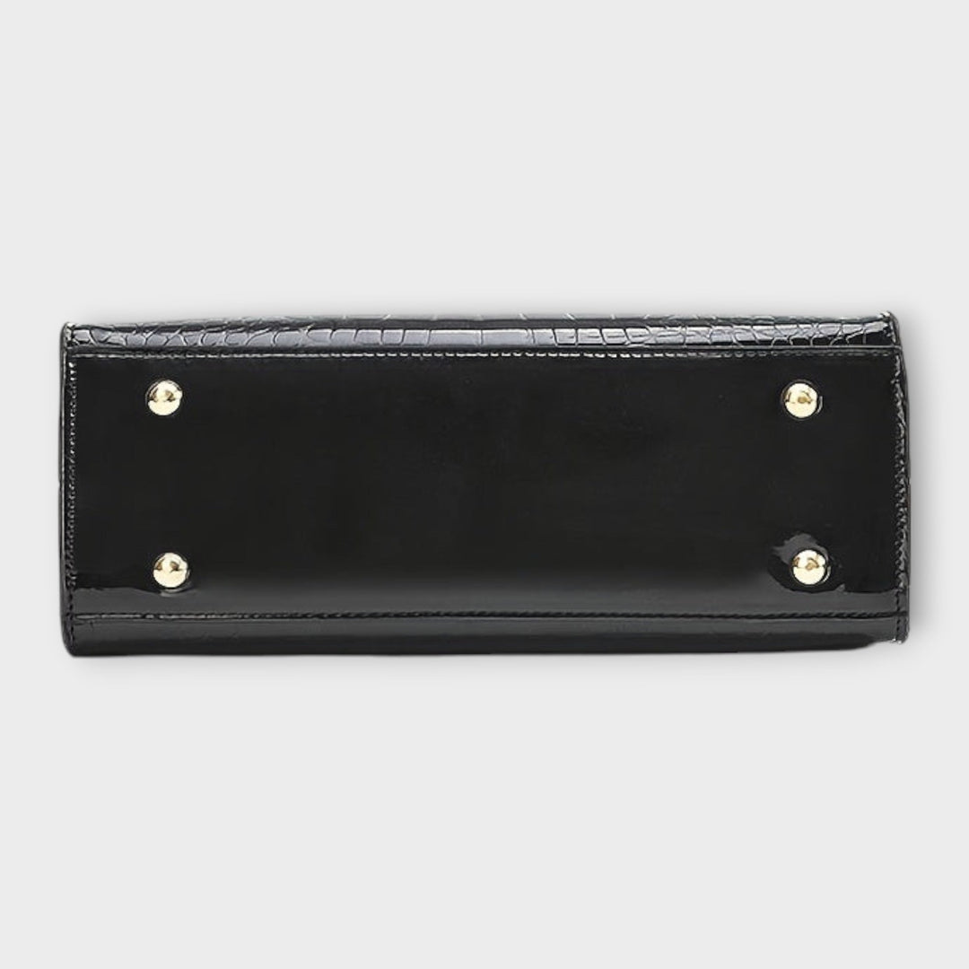 Holland - Glossy Crocodile Pattern Handbag