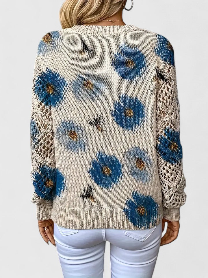 Sarah - Elegant Sweater with floral pattern