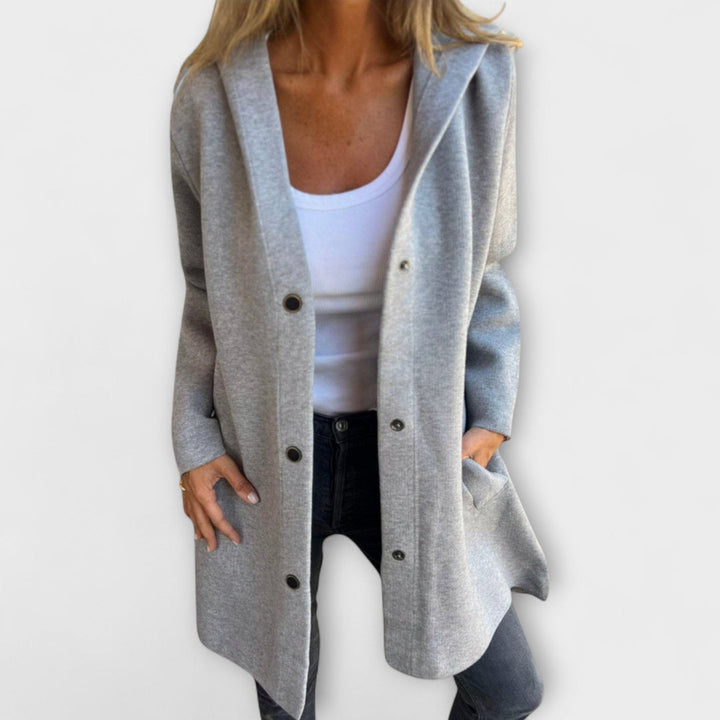 Gertrude - Casual Hoodie Jacket with Buttons