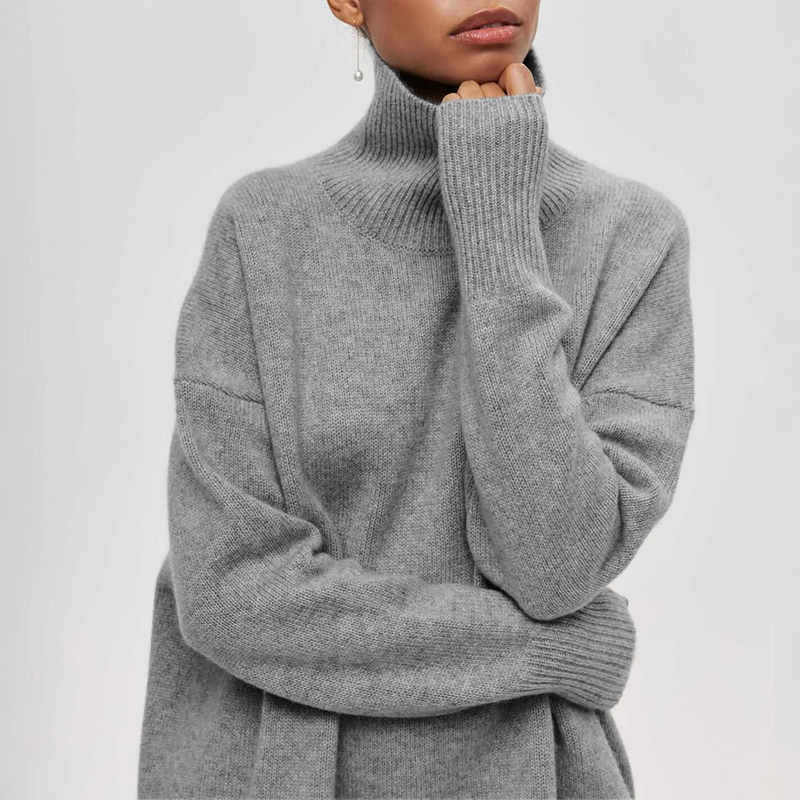 Alice - Elegant Knitted Roll Neck Sweater