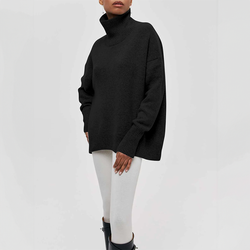 Alice - Elegant Knitted Roll Neck Sweater