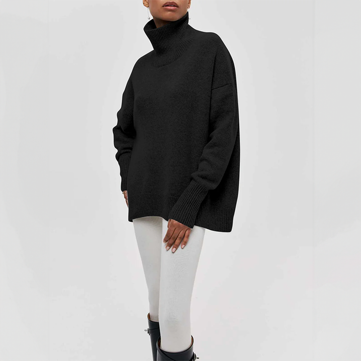 Alice - Elegant Knitted Roll Neck Sweater