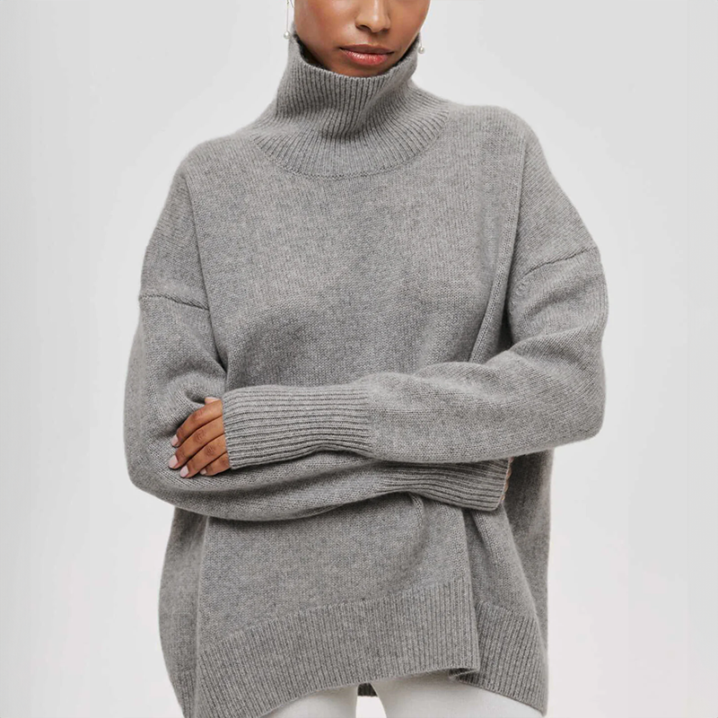 Alice - Elegant Knitted Roll Neck Sweater