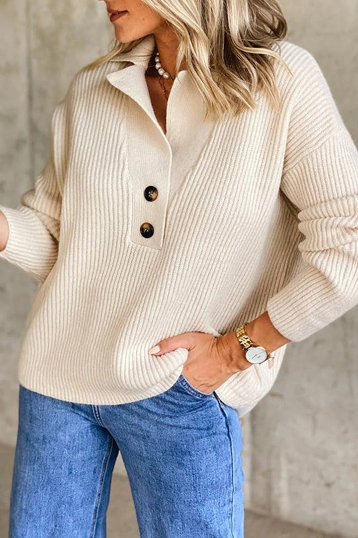 Mireya - Button Long Sleeve Sweater