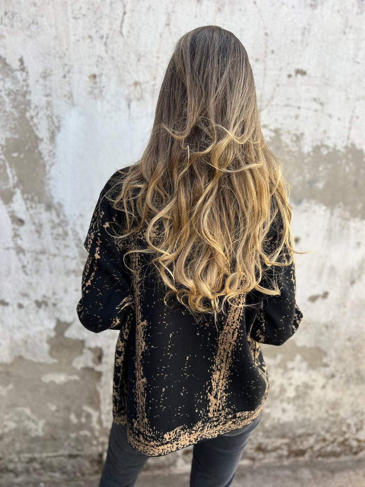 Leah - Textured Knit Jacket with Buttons