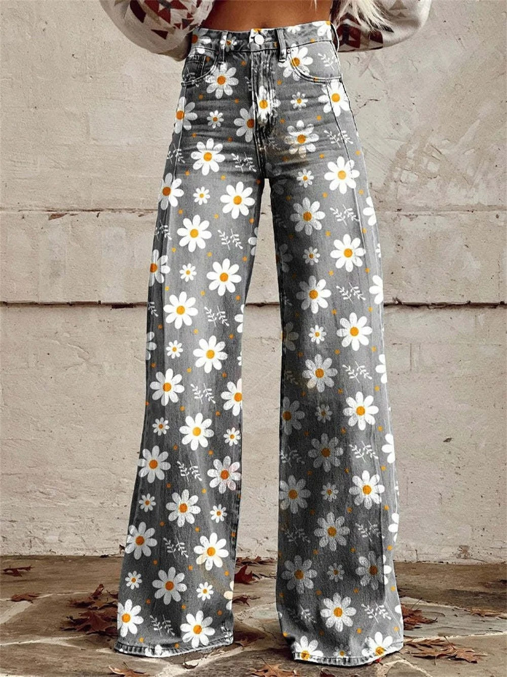 Charlotte™ - Comfortable Colorful Floral Print Wide Leg Pants