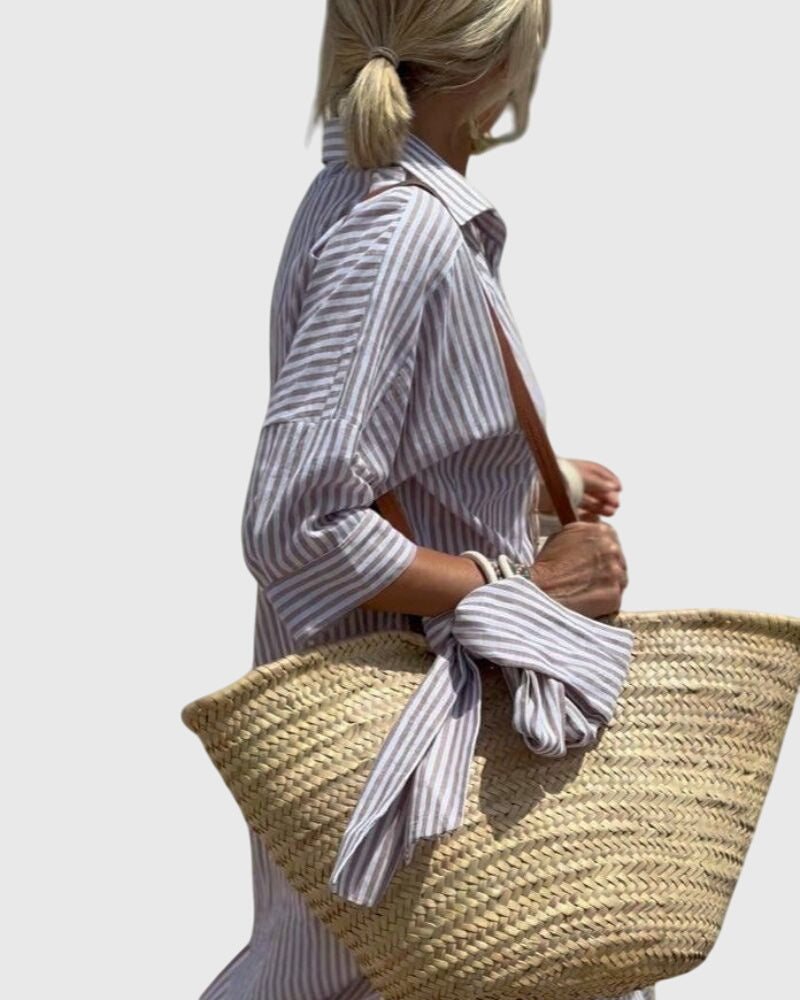 Olivia - Classic Striped Dress