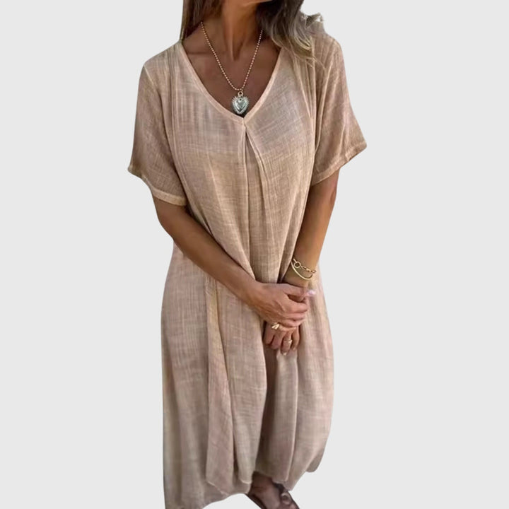 Olivia - Elegant Lightweight V-Neck Dress