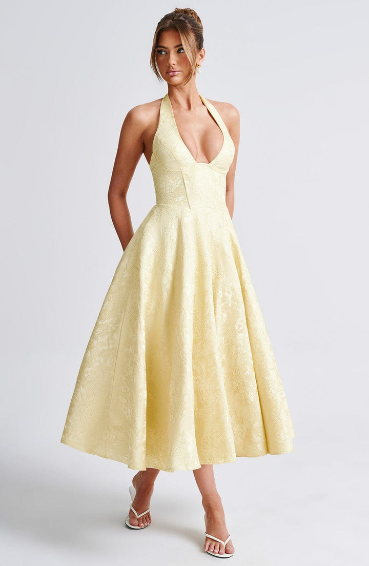 Adoria - Elegant Dress with American Neckline