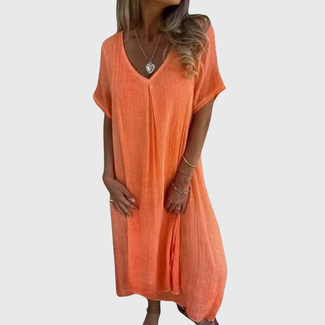 Olivia - Elegant Lightweight V-Neck Dress